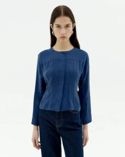 Blusa azul Cupro Briana