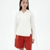 Blusa blanca cruzada Lenie