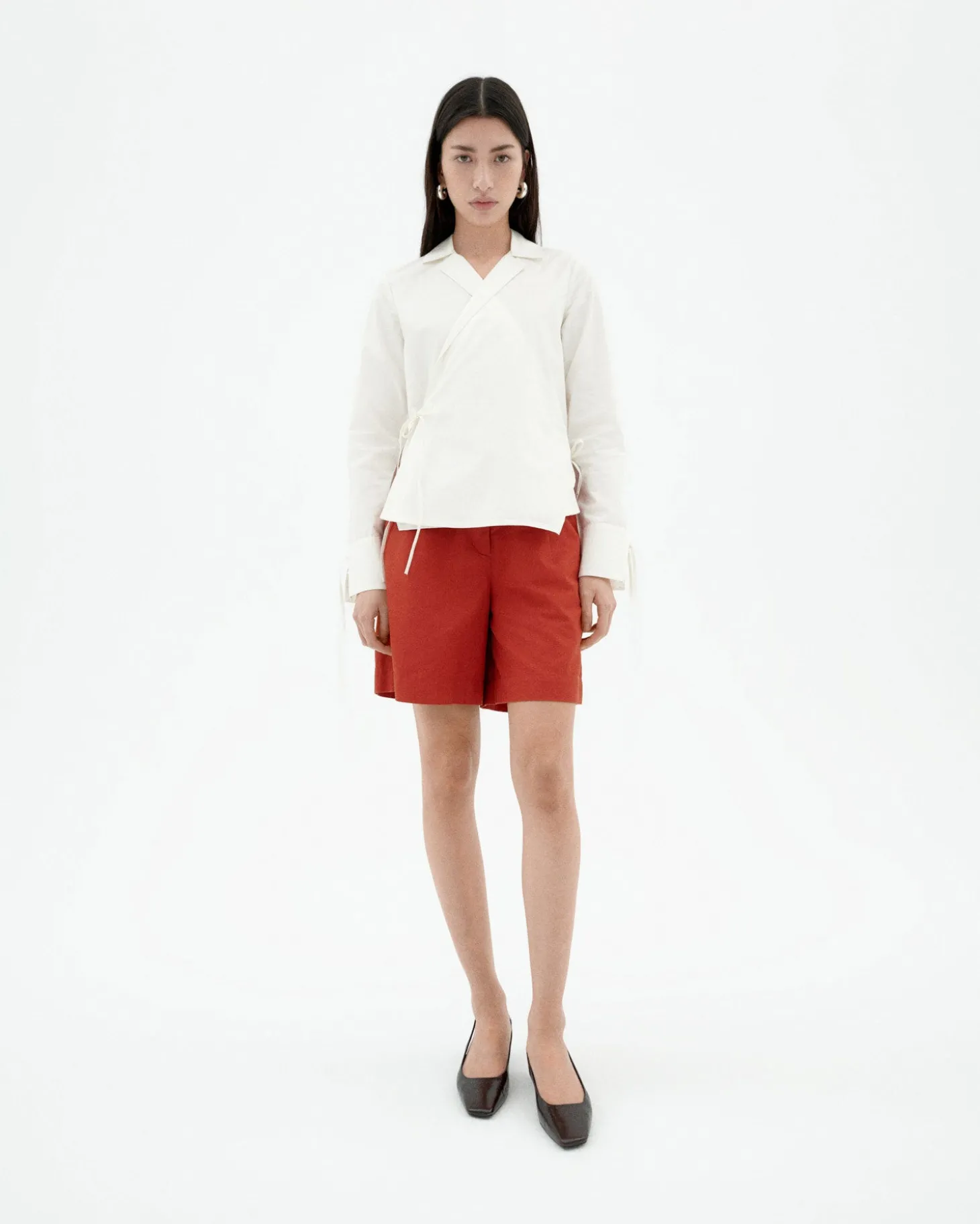 Blusa blanca cruzada Lenie