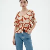 Blusa naranja Ecovero leaf Libelula