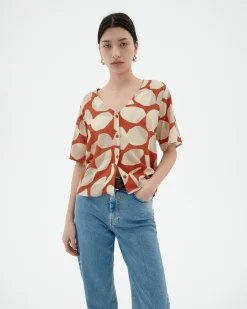 Blusa naranja Ecovero leaf Libelula