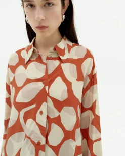 Blusa naranja Ecovero leaf Ava