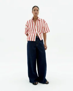 Blusa seersucker rayas Anna