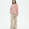 Blusa seersucker rayas Marcelle