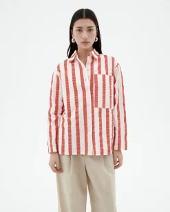 Blusa seersucker rayas Marcelle
