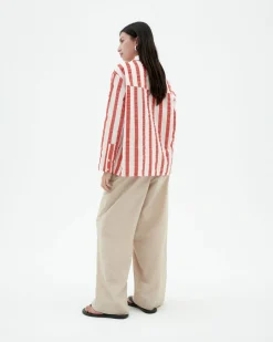Blusa seersucker rayas Marcelle