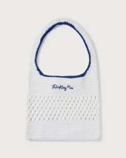 Bolso blanco crochet tejido a mano