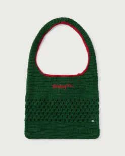 Bolso verde crochet tejido a mano
