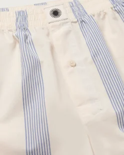 Boxer popelin rayas azul