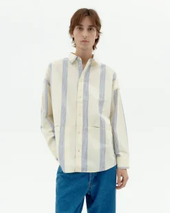 Camisa popelin rayas azules Jim
