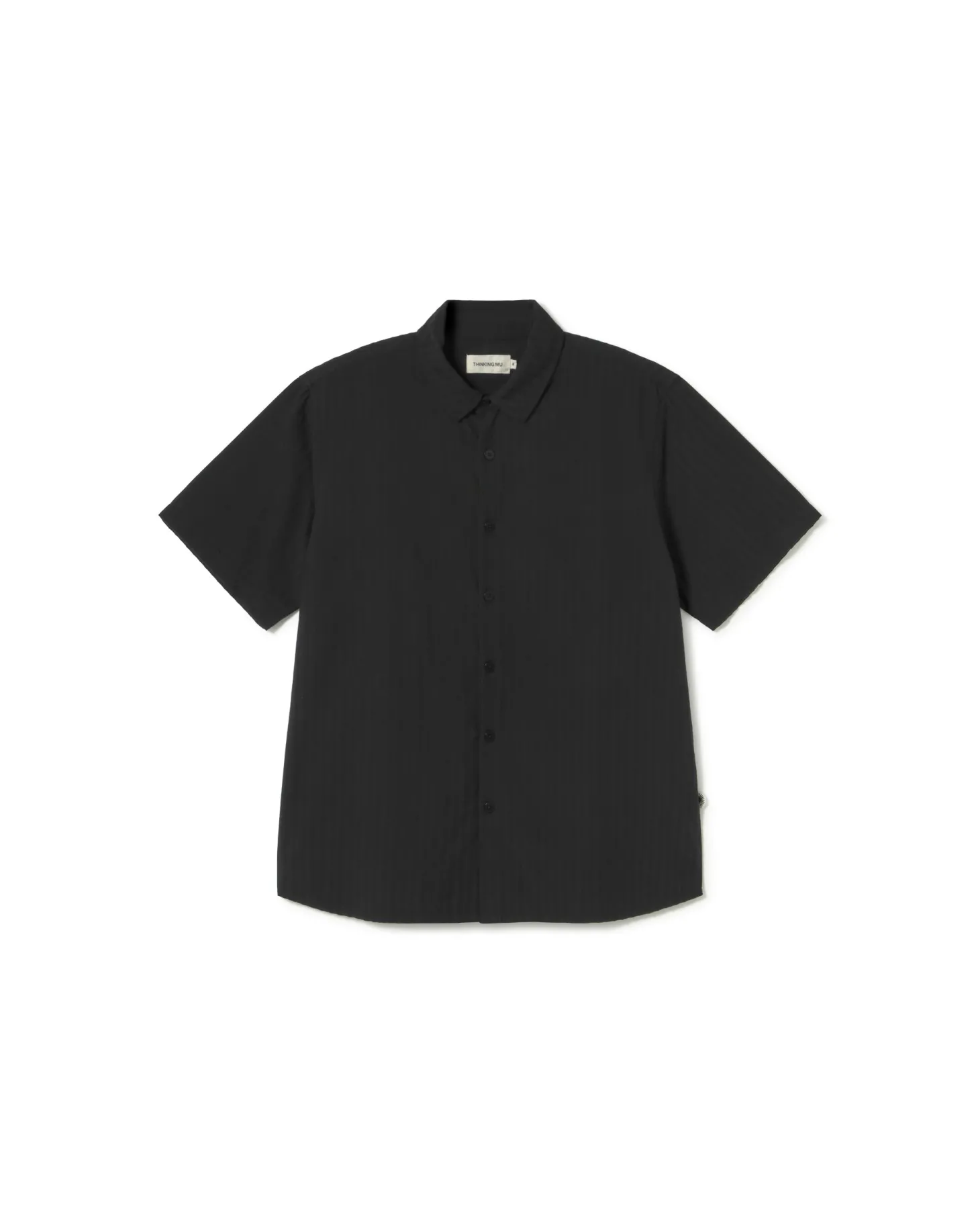 Camisa seersucker negra Tom