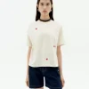 Camiseta blanca bordada a mano Lucia