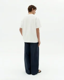 Camiseta blanca con bolsillo Hank