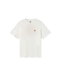 Camiseta blanca sol espalda rojo Aaron