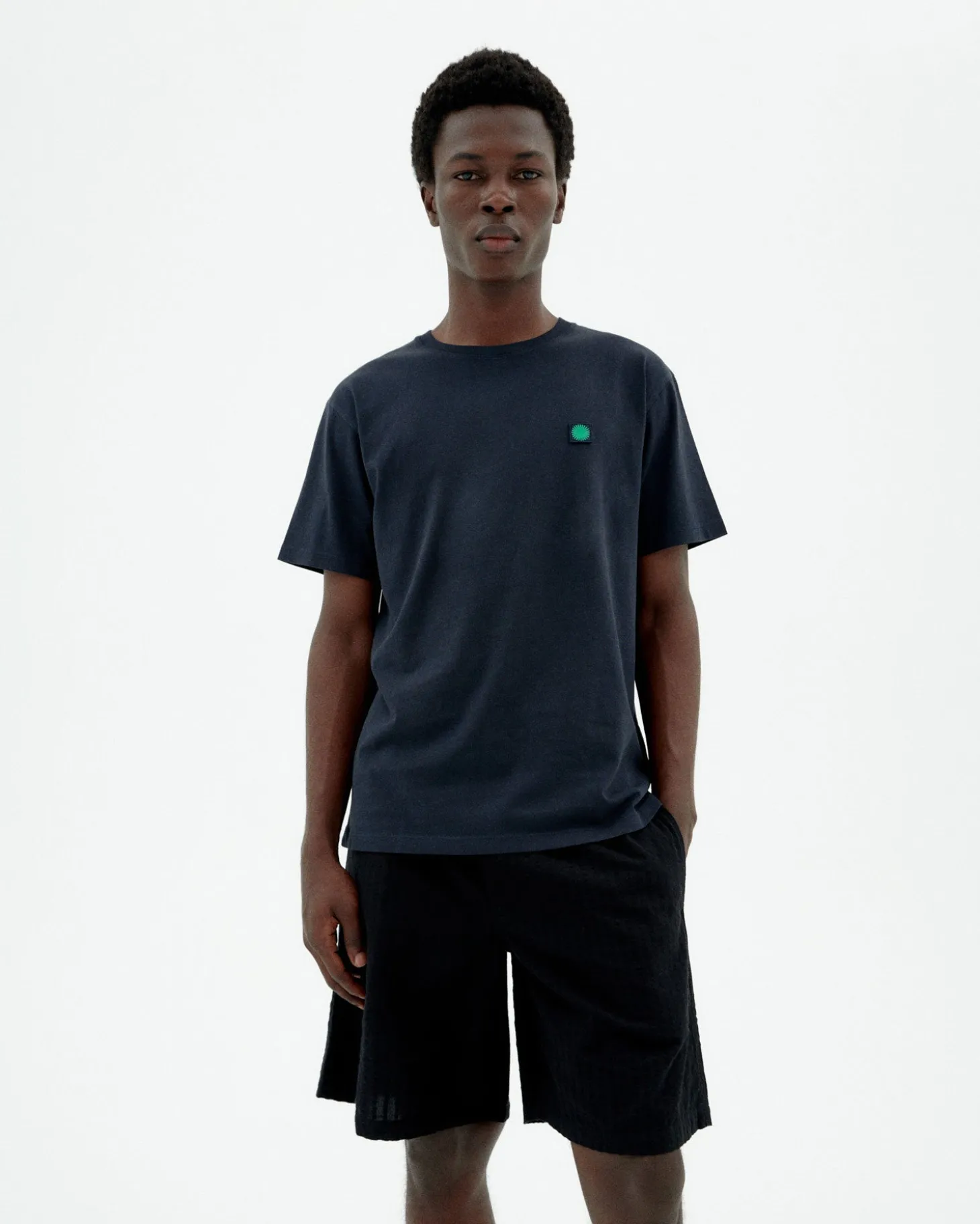 Camiseta navy sol espalda verde