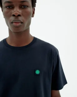 Camiseta navy sol espalda verde
