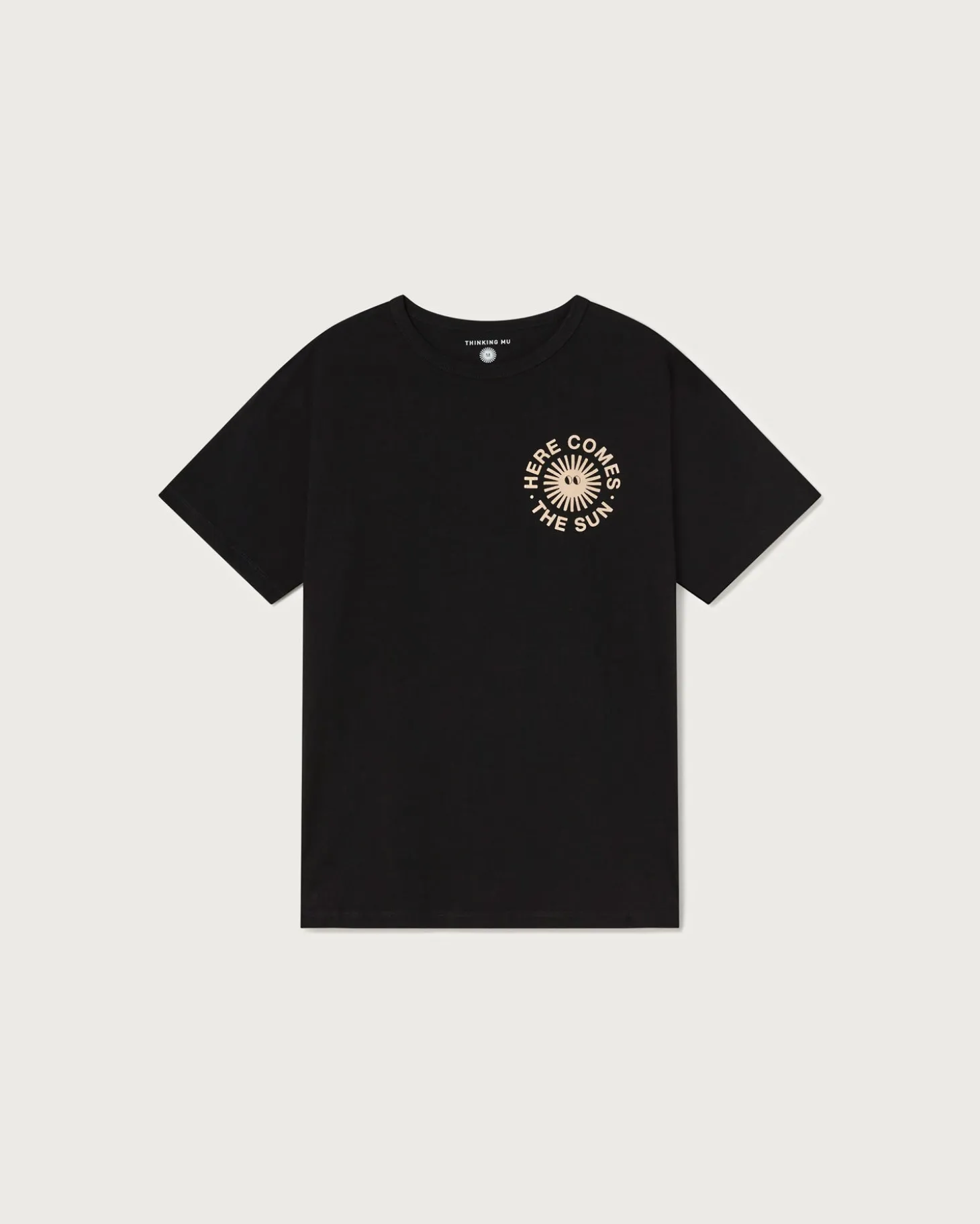 Camiseta negra happy sun