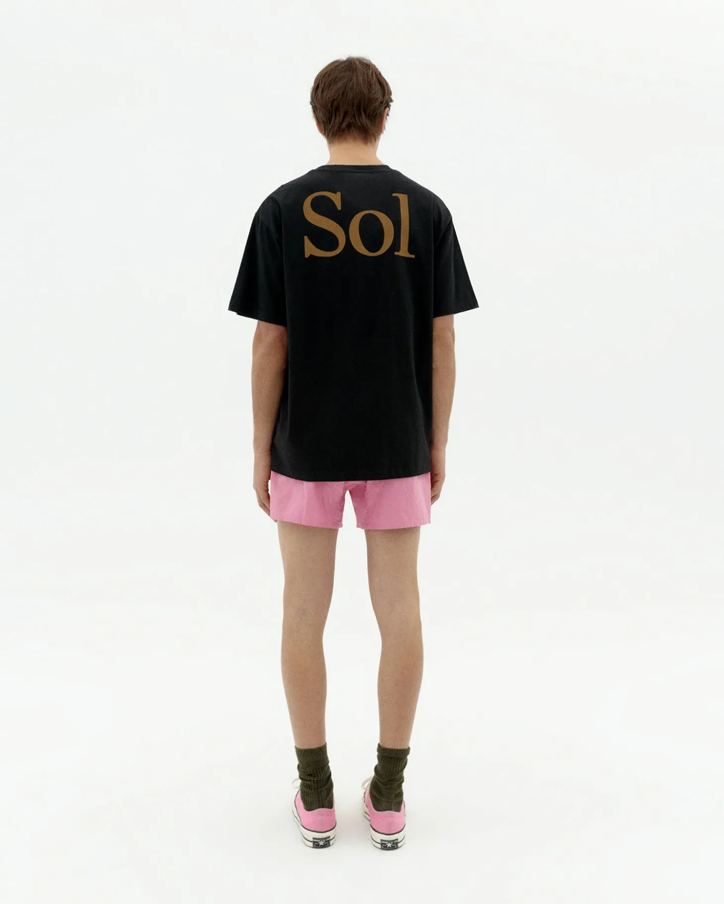 Camiseta negra sol type espalda Aaron