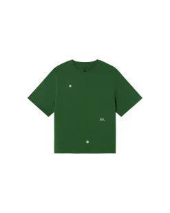 Camiseta verde bordada a mano Lucia
