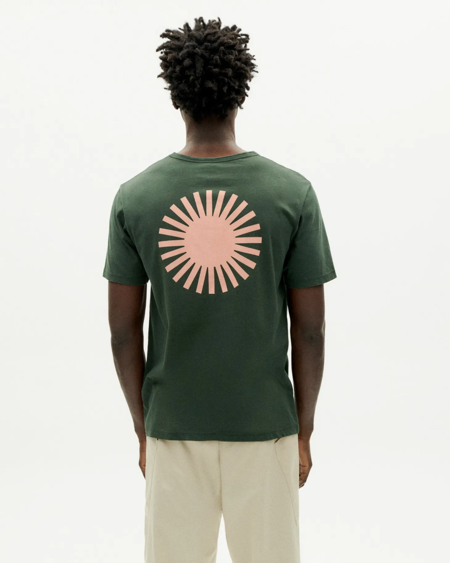 Camiseta verde sol espalda coral