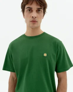 Camiseta verde sol espalda amarillo
