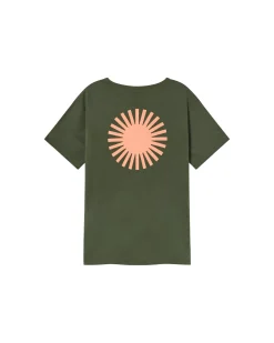 Camiseta verde sol espalda coral