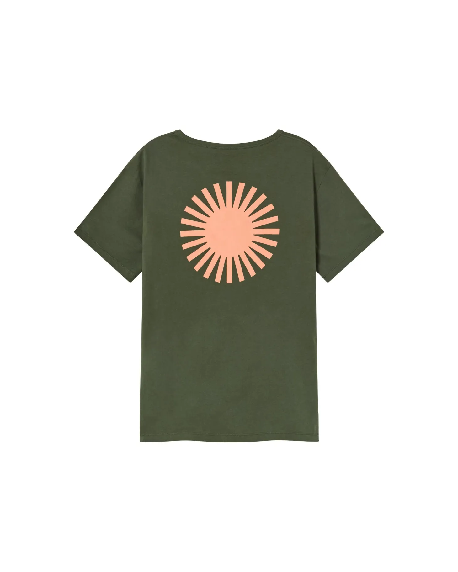 Camiseta verde sol espalda coral