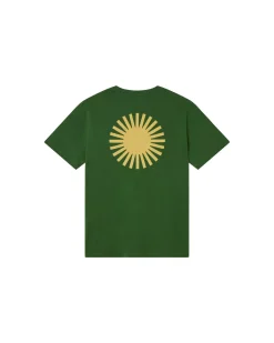 Camiseta verde sol espalda amarillo