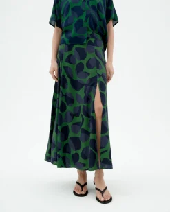 Falda midi Ecovero leaf Tora