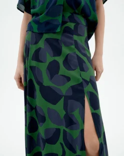 Falda midi Ecovero leaf Tora