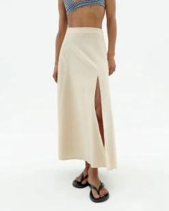 Falda midi patched Tora