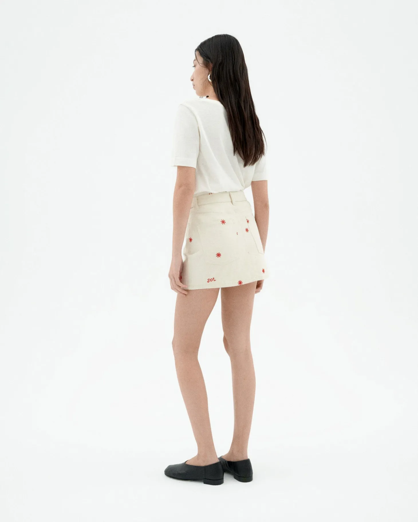Falda mini bordada a mano Kimmy