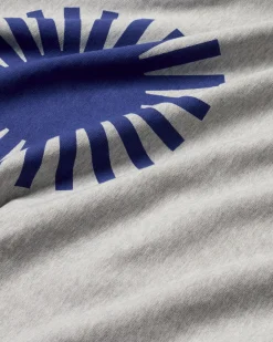 Hoodie gris sol espalda azul Simon