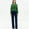 Jeans tiro alto dark navy Theresa