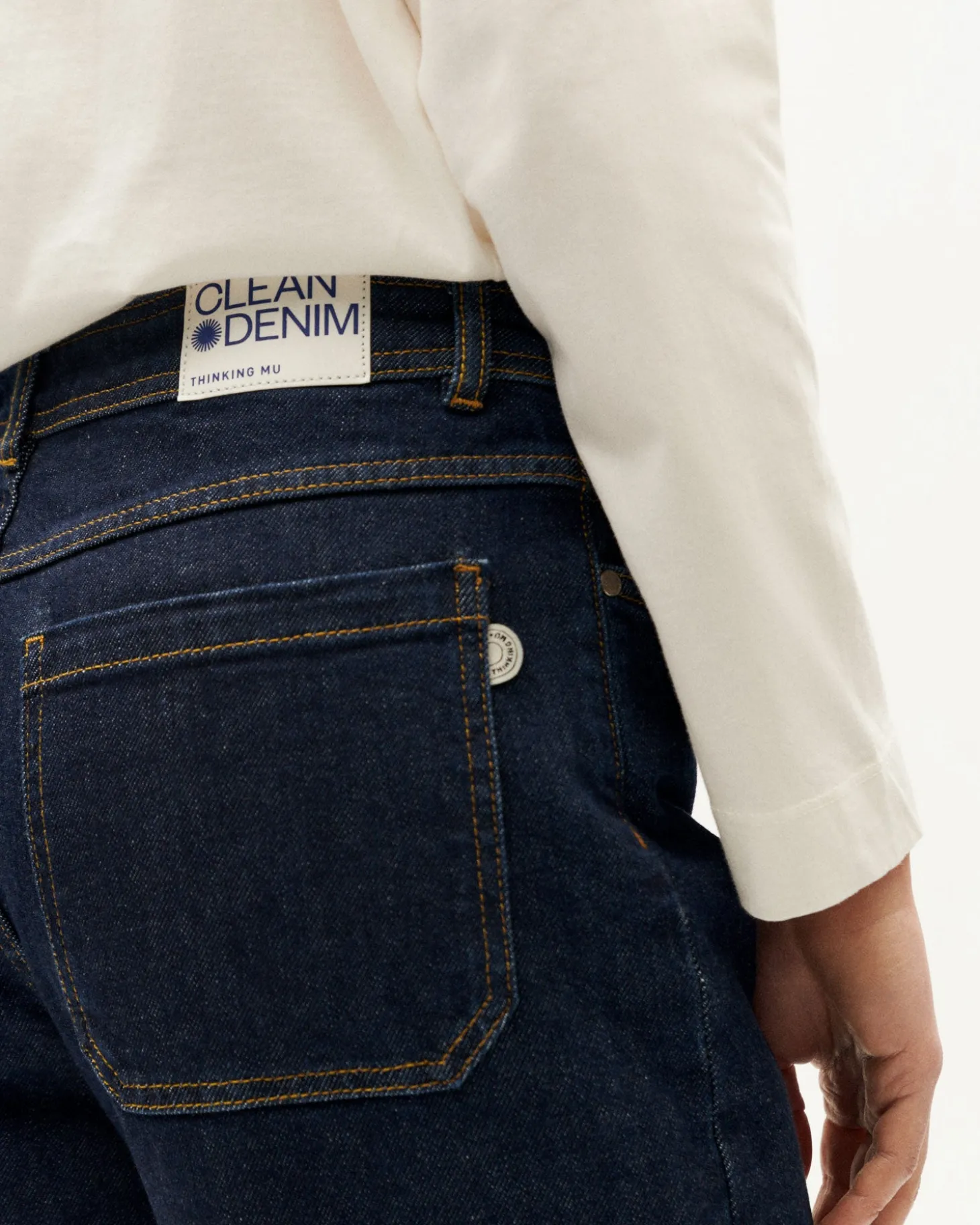 Jeans tiro alto dark navy Theresa