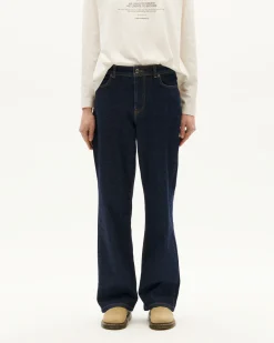Jeans tiro alto dark navy Theresa