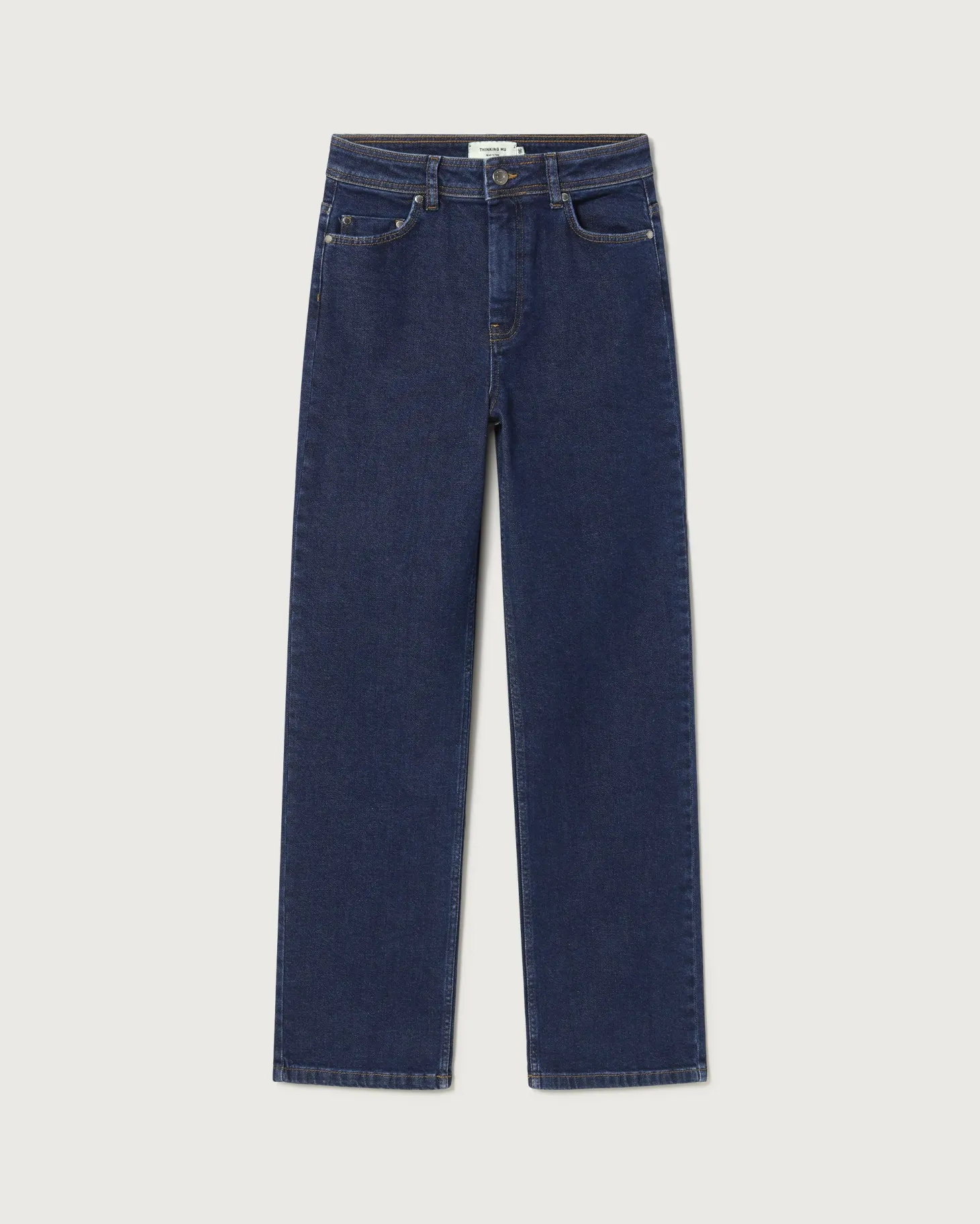 Jeans tiro alto dark navy Theresa