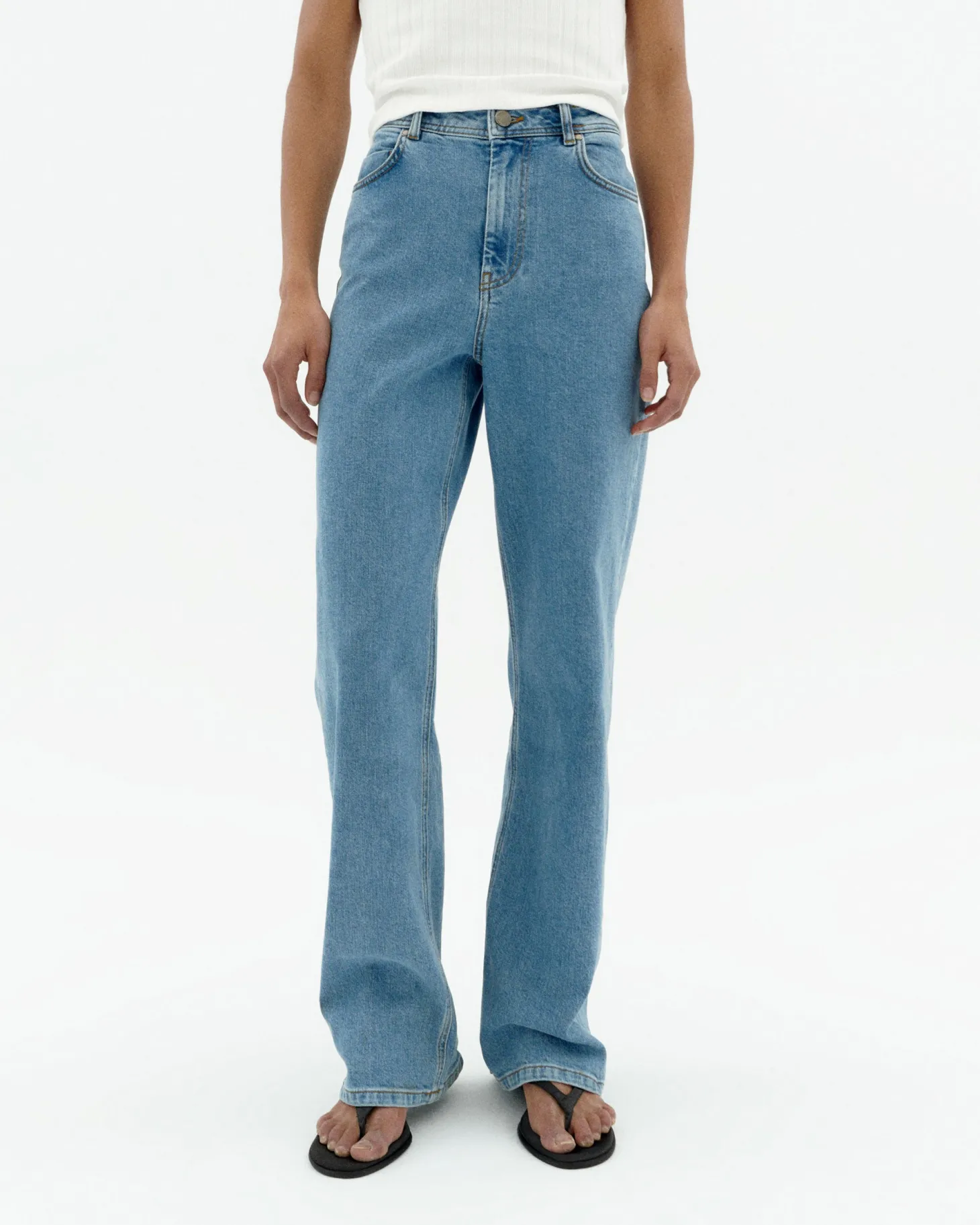Jeans tiro alto light blue Theresa