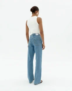 Jeans tiro alto light blue Theresa