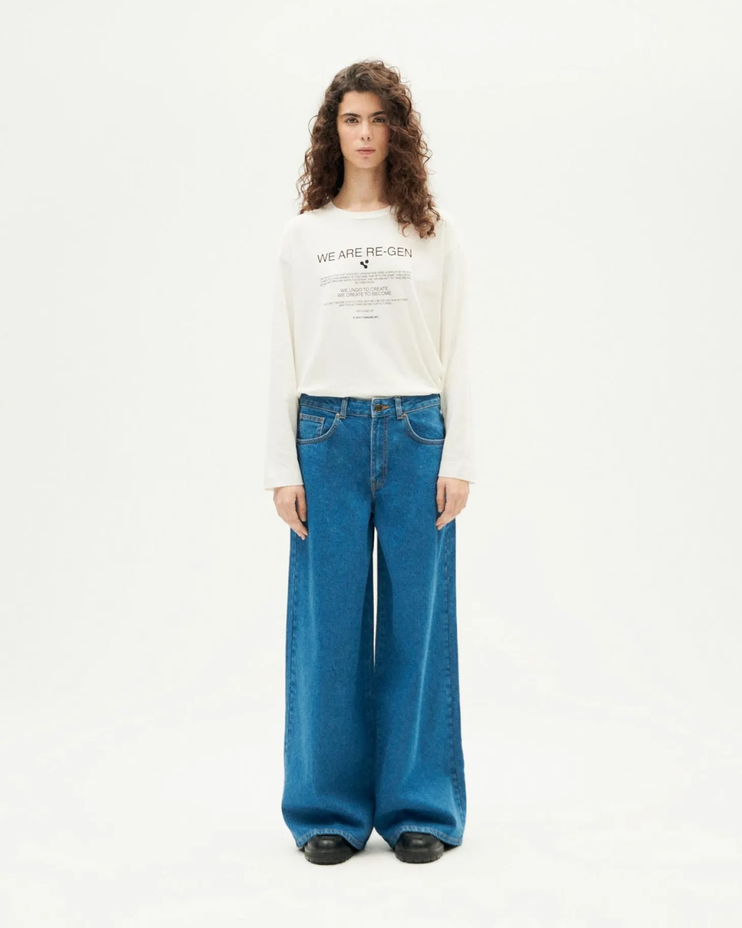 Jeans wide leg classic blue Hedda