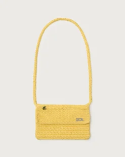Mini bolso amarillo crochet tejido a mano