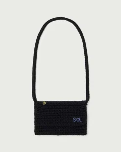 Mini bolso navy crochet tejido a mano