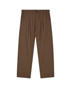 Pantalón loose marrón rayas Luc
