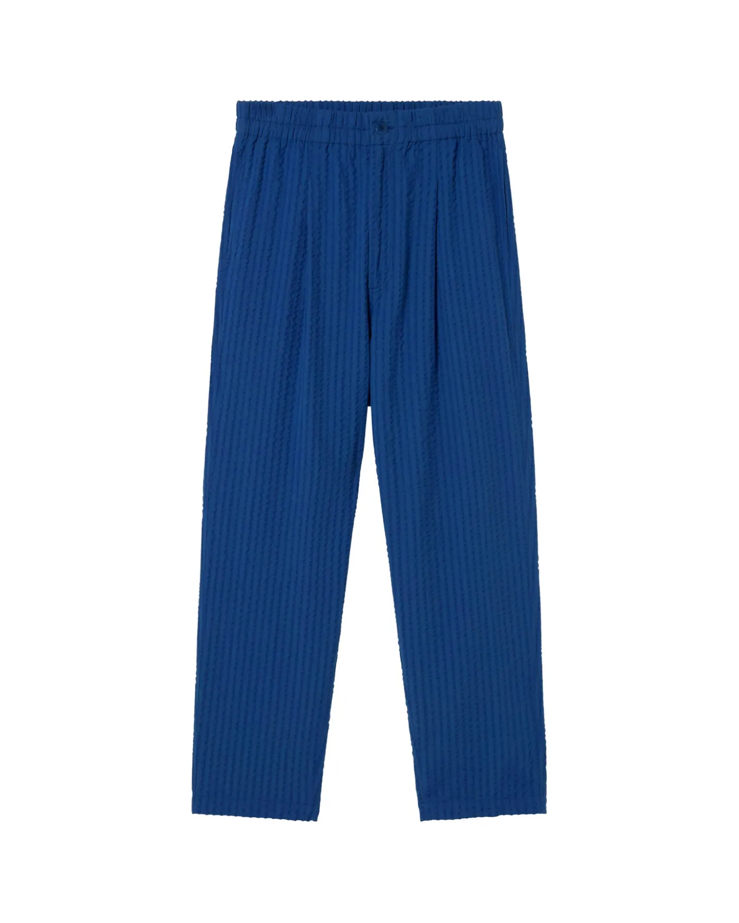 Pantalón loose seersucker azul Luc