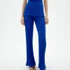 Pantalón punto comfy Ecovero azul Naia