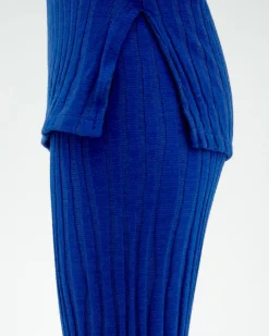 Pantalón punto comfy Ecovero azul Naia