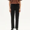 Pantalón recto negro Nele