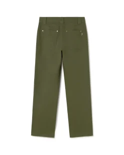Pantalón recto verde Perle