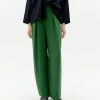 Pantalón relaxed pinza verde Cupro Cirila