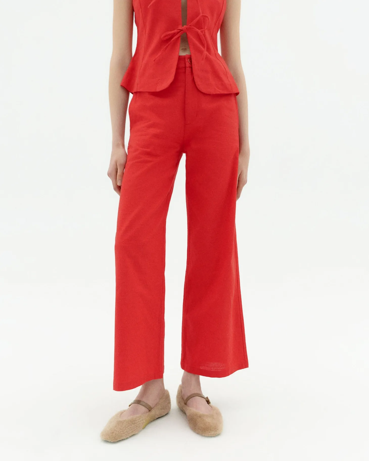 Pantalón tiro alto rojo Karina